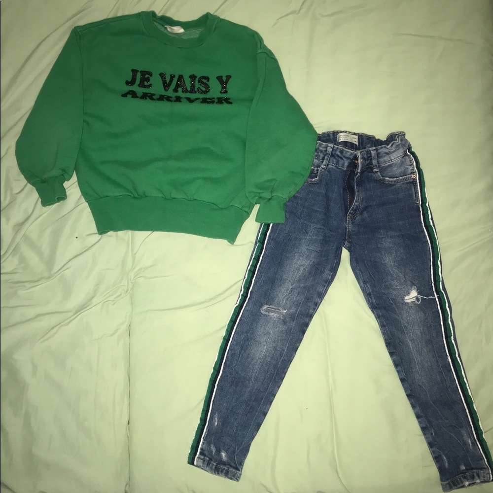 Sweater and jeans